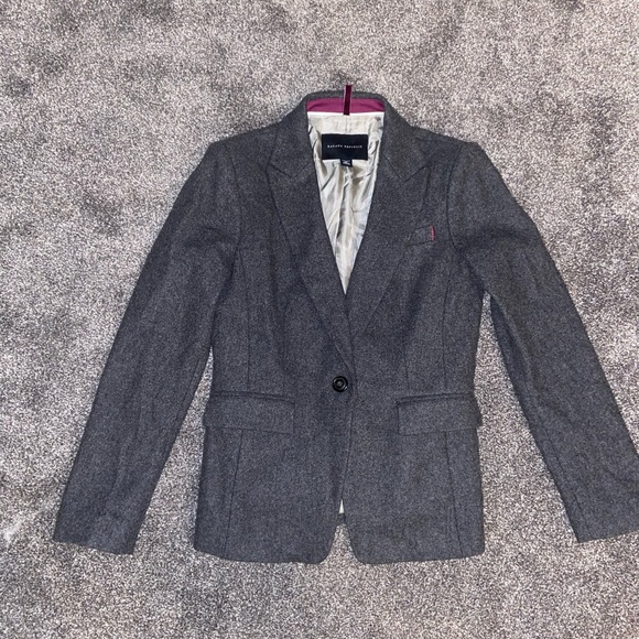 Banana Republic Jackets & Blazers - Banana Republic Women’s Gray Wool Blazer Size Petite 4 Office Business Casual